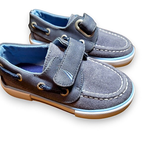 Nautica Other - Nautica Little River 2 Boys Boat Shoes Blue Canvas Slip-On Size 7 Toddler - NWOT